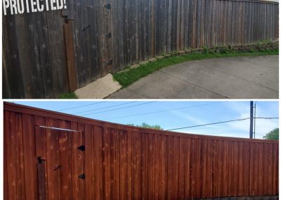 Amazing fence staining before and after