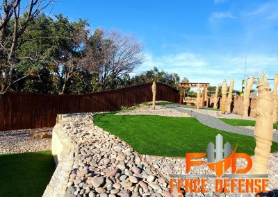 Beautiful Landscape Fence Stained