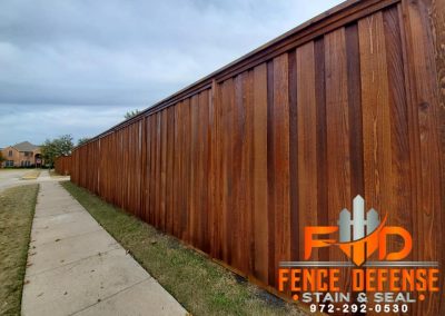 Beautiful Stained Board on Board Cedar Fence