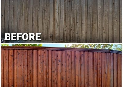 Board on Board fence Staining Pics Before and After