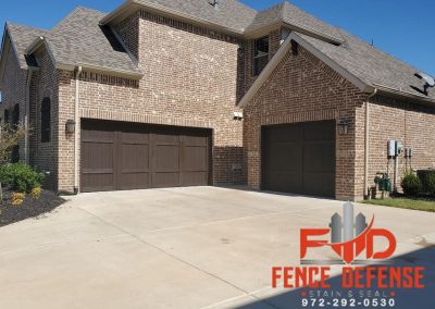 Brown Garage Door Staining