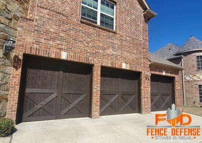 Brown Stained Garage Doors