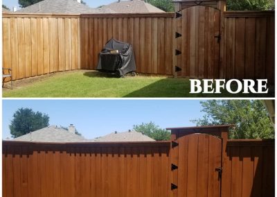 Cedar Fence Sealer Before and After Pics