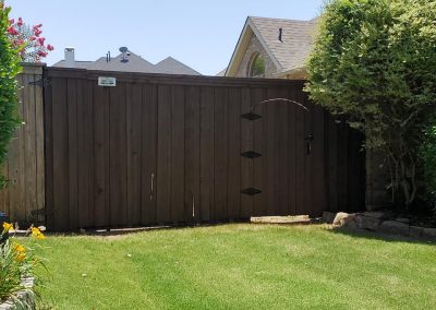 Dark Brown Stained Fence Plano