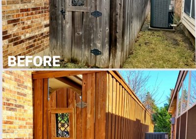 Fence and Gate Staining Before an After Pics