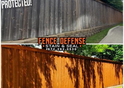 Fence Staining Before and After Pics