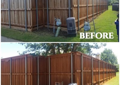 Fence Staining Before and After Pics