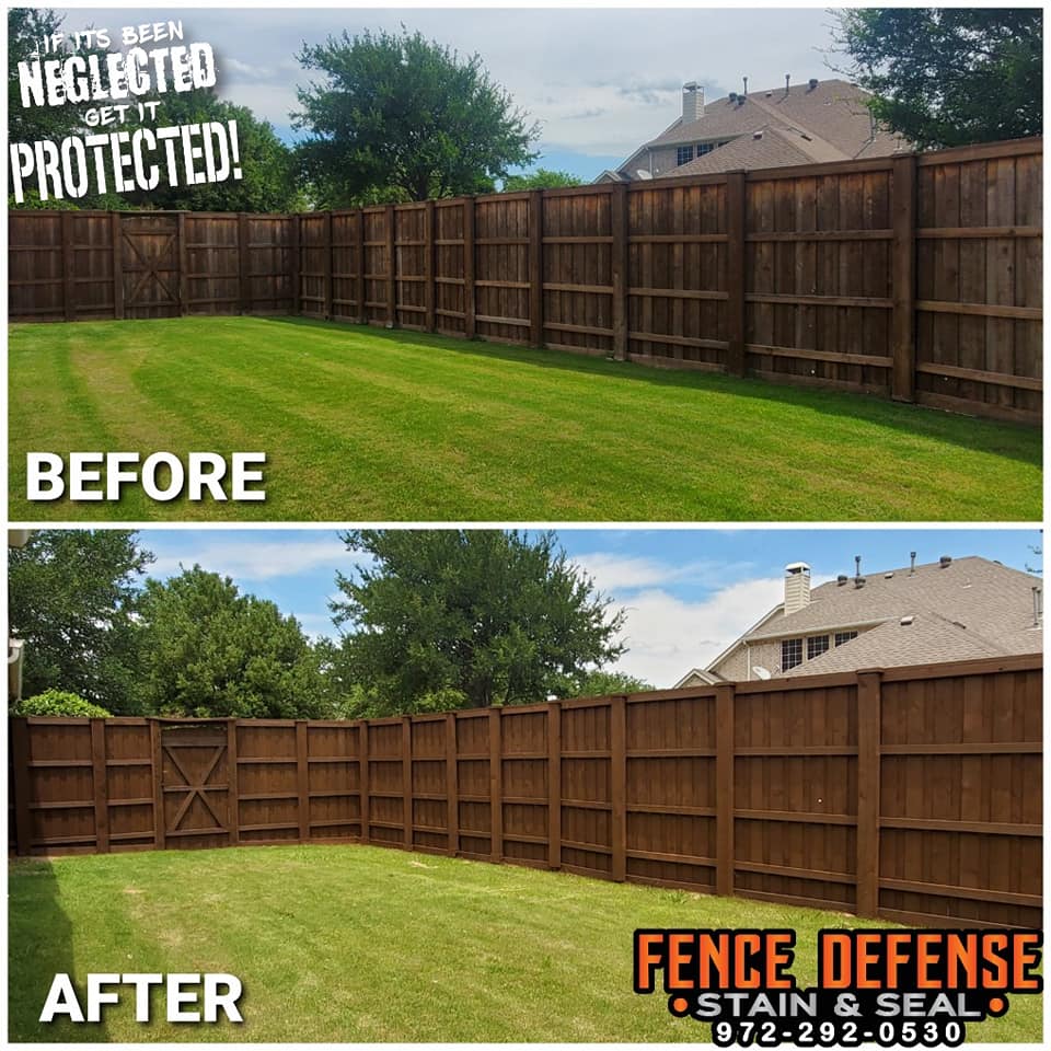Fence Staining Company Before and After Pictures