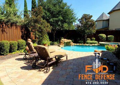 Fence Staining Outdoor Pool and Patio