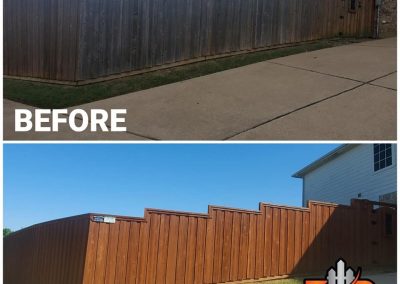 Fence Staining Transformation Before and After