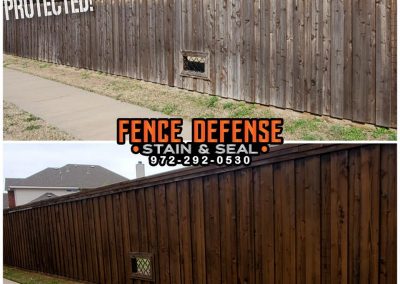 Fence Staining Transformation Before and After