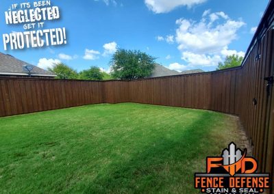 Large Backyard Fence Restained and Sealed