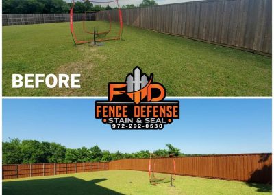 Large Fence Staining Transformation Pics