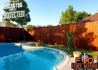 North Dallas Fence Staining