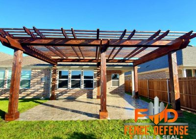 Pergola Staining in Plano