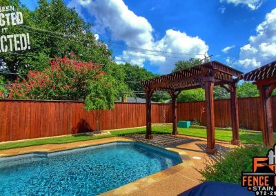 Poolside Pergola Stained Brown