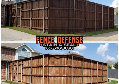 Professional Fence Staining Before and After Pics