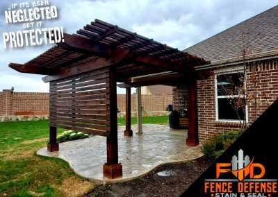 Professionally Stained Patio Arbor