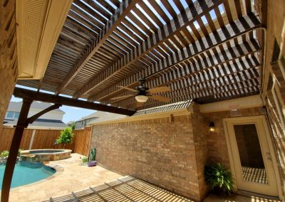 Stained Arbor on Back Patio