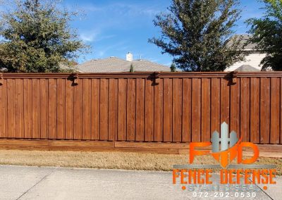 Stained Cedar Fence in Carrollton