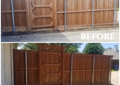 Stained Fence Before and After Pics