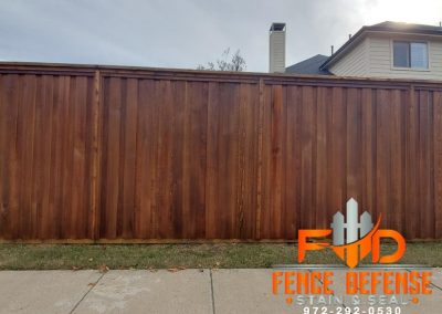 Stained Fence in Texas