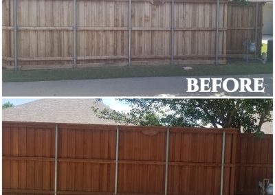 Staining Cedar Fences Before and After