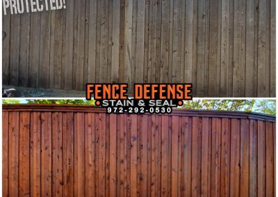 Wood Fence Staining Before and After Pics