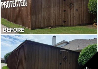 Wood Stain For Fence Before and After