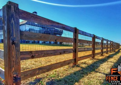 Ranch Fence Staining Plano Texas