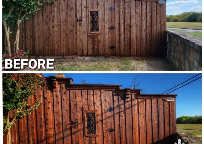 Before and After Fence Stain Pics Plano TX