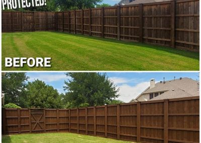 Cleaned and Stained Fence Plano TX