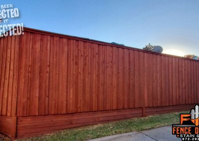 8 Foot Board on Board Fence Staining Auburn Semi Solid