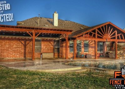 Auburn Semi Solid Patio Cover Staining Frisco Texas