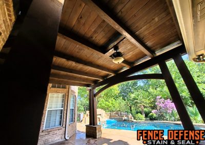 Patio Cover Staining Chocolate Semi Solid Frisco Texas
