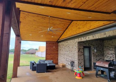 Patio Cover Staining Honey Tone Transparent