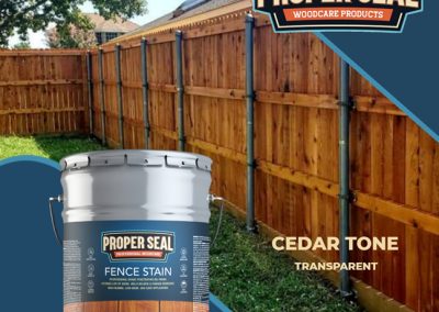 Proper Seal Transparent Fence Stain Cedar Tone